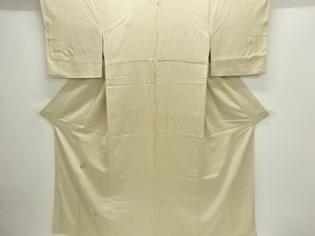 JAPANESE KIMONO / HOMONGI / SILK / EMBROIDERY / FLORAL ROUNDEL CREST / SINGLE CREST